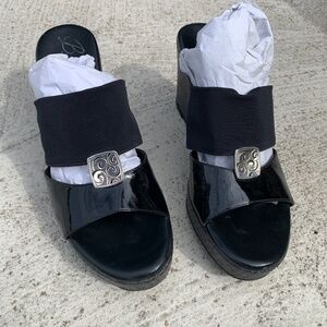 Brighton black wedge sandal